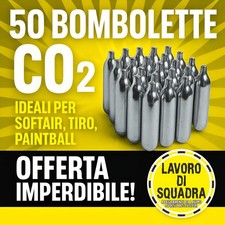50 BOMBOLETTE CO2 SOFT AIR GAS 12G PER CO2 LIBERA VENDITA RICARICA