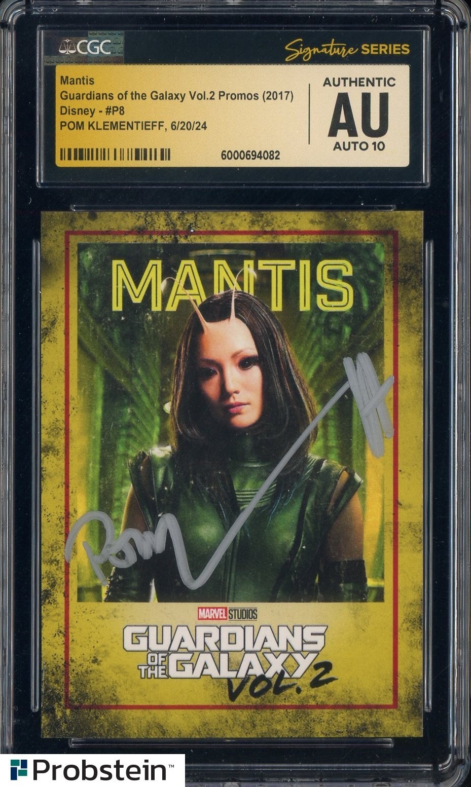 Pom Klementieff Signed 2017 Marvel Guardians of the Galaxy CGC AU w/ AUTO 10 view 1