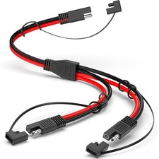 10AWG SAE Y Splitter Cable SAE Quick Disconnect Connector, 1 to 2 SAE to SAE ...
