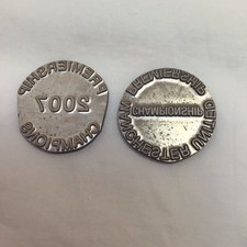 2 x Manchester Utd hot-press merchandising stamps (Burdon & Co. Jewellers).