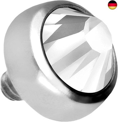 PIERCINGLINE Titan Piercing Dermal Anchor Aufsatz Ersatz | DISC + KRISTALL |