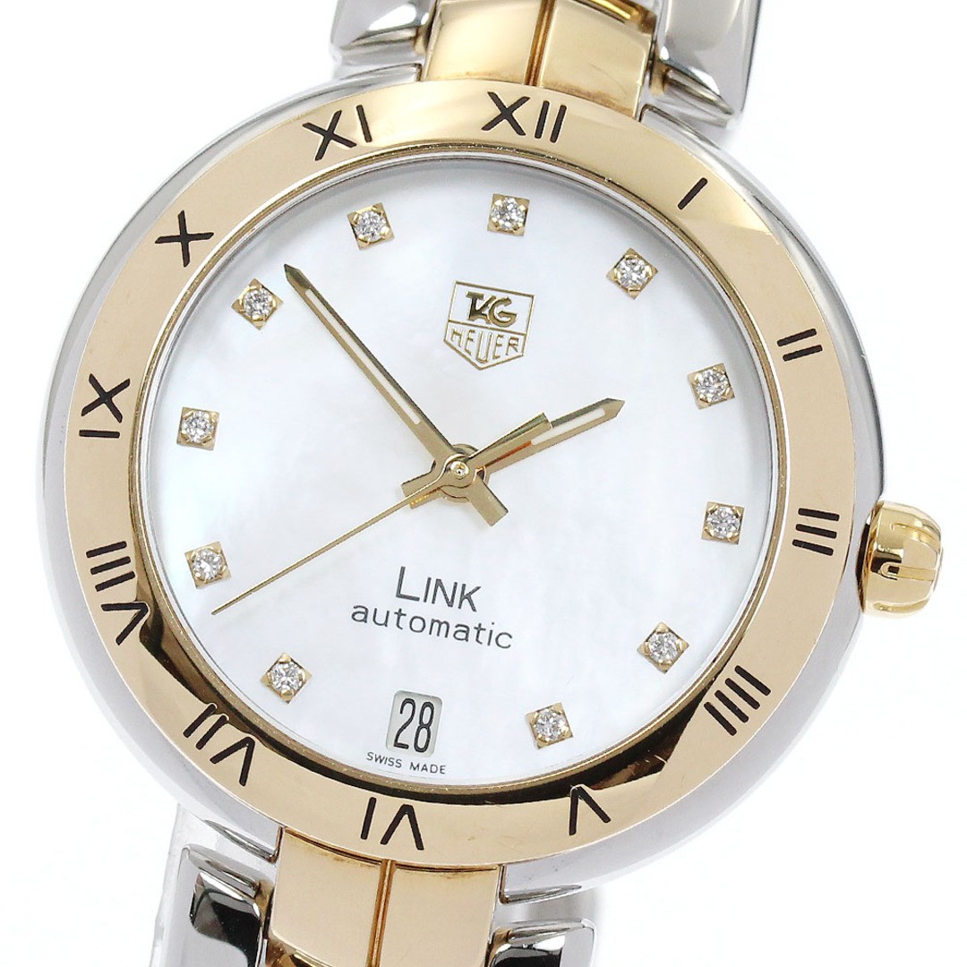 TAG HEUER WAT2351 Link 11P Diamond Date Automatic Mens Watch Ref 886924