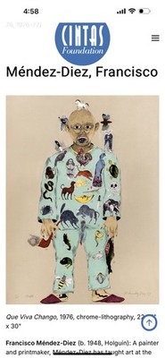 Francisco Méndez-Diez Surreal Figurative Lithograph c.1976 Signed 4/25