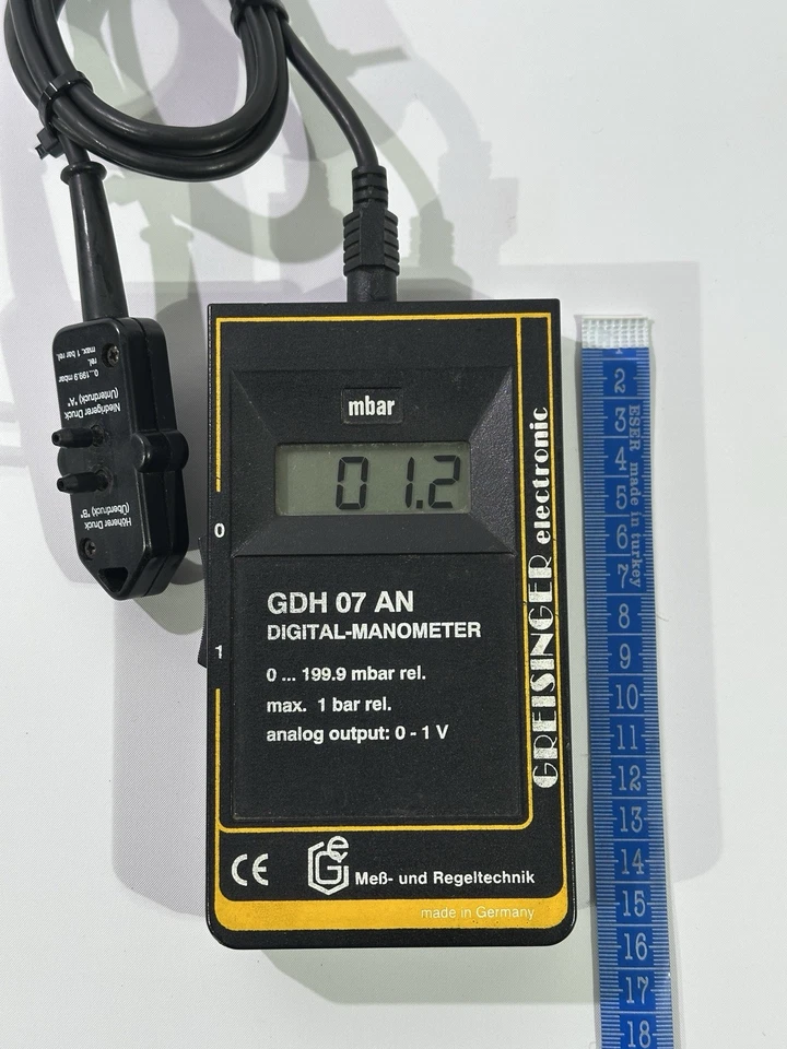 Vintage DIGITAL-MANOMETER GDH 07 AN GREISINGER Electronics - Output 0-1 V - Bild 2 von 4