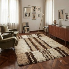 Tappeto Moderno Lana Nodo Grosso Fatto a Macchina 220 x 160 cm Originale