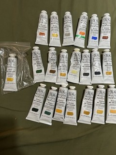 Windsor And Newton Artist Oil Paints X 21 Tubes Various Colours