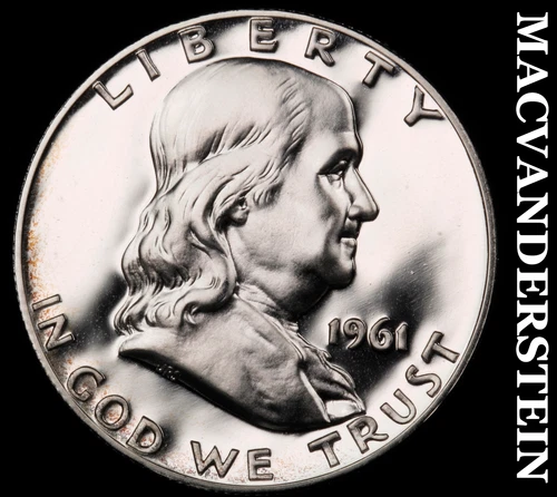 1961 Franklin Half Dollar- Silver- Choice Gem Proof Luster No Reserve #J1697