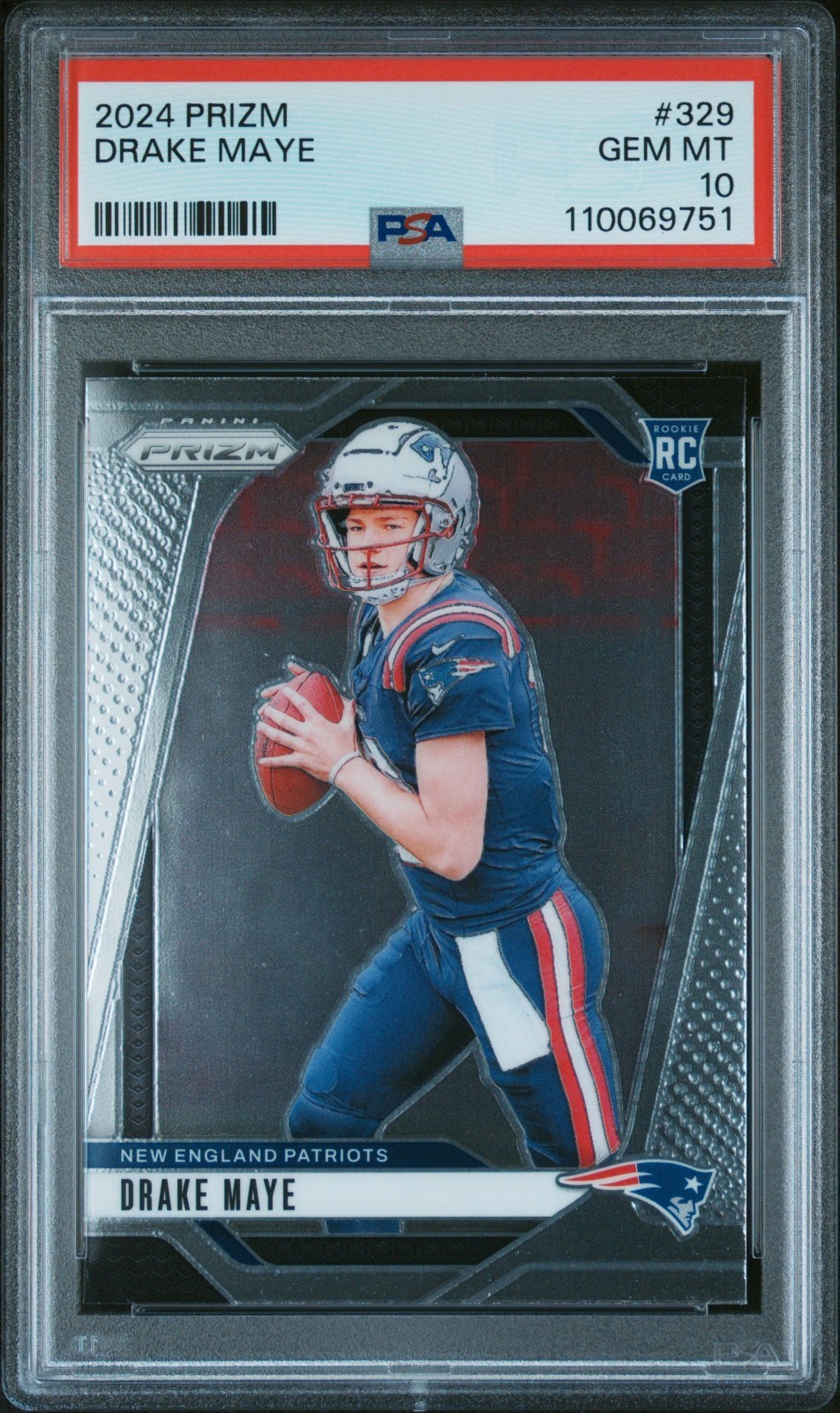 Drake Maye 2024 Panini Prizm 329 Rookie Card RC PSA 10 Gem Mint