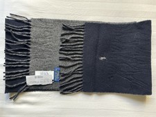 Polo Ralph Lauren Wool Scarf, Blue And Grey Color Doble Side Made In Italy