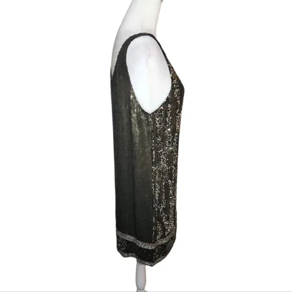 Vestido de fiesta de seda con lentejuelas Haute Hippie talla pequeña Foto 2 de 4