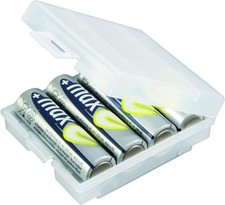 ANSMANN 4-Way Battery Storage Organiser Case For AA/AAA Batteries [Pack of 1] P