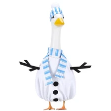 Christmas Snowman Porch Goose Outfits for 23 Inch Lawn Statue, Winter Costume...