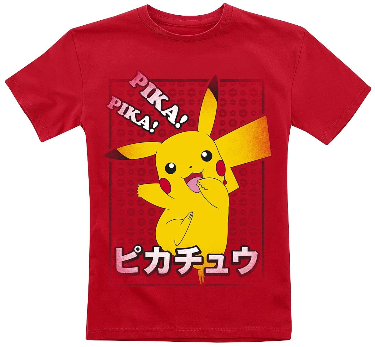Pokmon Kids - Pikachu Pika Pika Unisex T-Shirt rot Fan-Merch Gaming Nintend 5890₽
