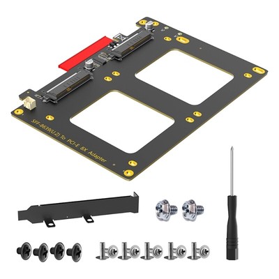 Stable Performances 2 SFF8639 SSD to PCIe 8X Adapter for Data Centers