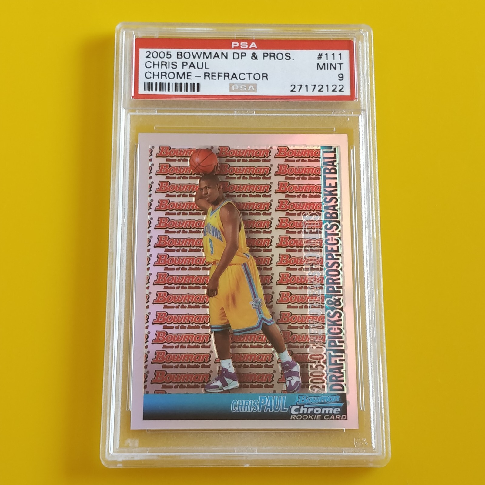 2005 Bowman Chrome Chris Paul Rookie Refractor /300 #111 PSA 9 POP 7