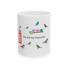 Tazza ceramica Fun Bird 11 oz tazza da tè caffè, divertente regalo tazza tette sono le mie preferite