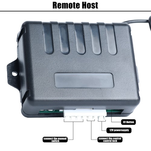Universal 4-Door Car Power Lock Kit Keyless Entry System Security Remote Central - Picture 2 of 9