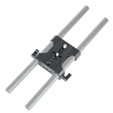 NICEYRIG Camera Baseplate with 40cm Aluminum Alloy Rods for 15mm Rod Rail System