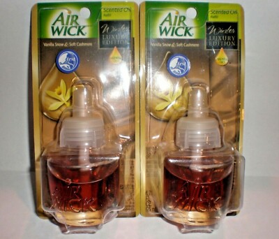 2 AirWick VANILLA SNOW SOFT CASHMERE Scented Oil Air Wick refills 
