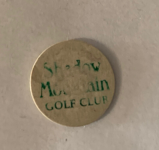 Vintage 70s 80s Shadow Mountain Golf Club Fairway Ball Marker Palm Desert CA