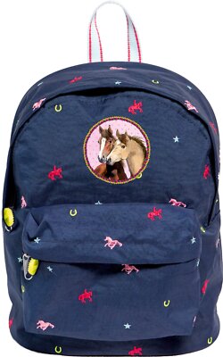 Rucksack Kinder blau Pferdefreunde Pferde Backpack Kindergarten 12451 NEU
