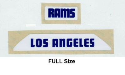 NOS Los Angeles Rams Throwback Team Name Bumper Decals Riddell VSR4 - 20mil x