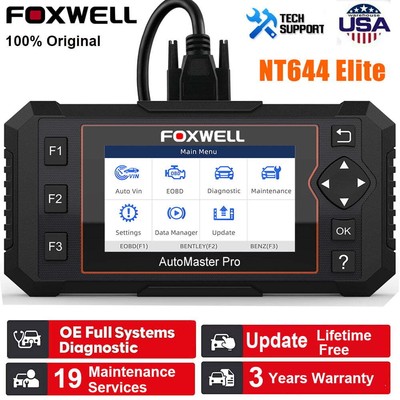 Foxwell NT644 Elite Full Systems Car Diagnostic Tool OBD2 Scanner DPF TPMS IMMO