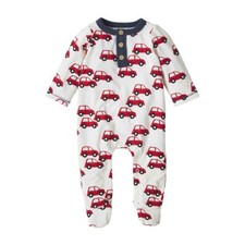 Mud Pie E2 Baby Boys Car Footed Sleeper Pajam...