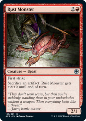 MTG-4x-Near Mint, English-Rust Monster-Adventures in the Forgotten Realms