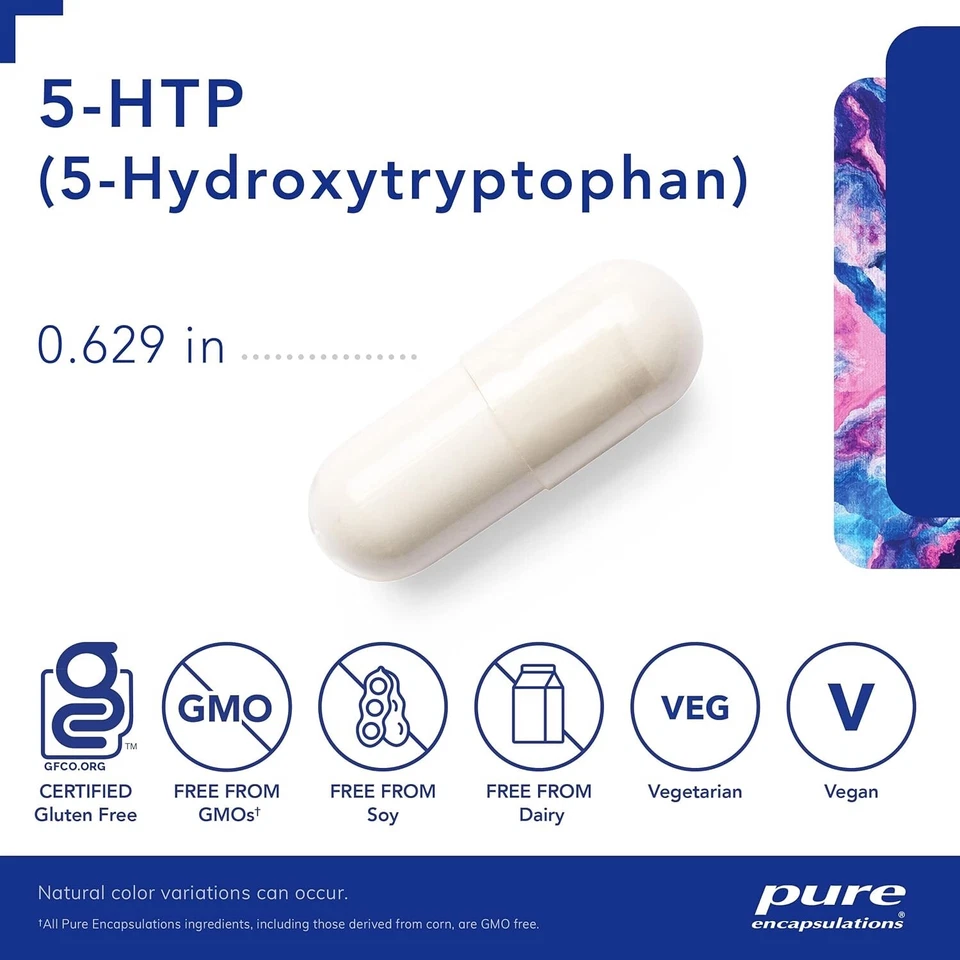 Pure Encapsulations 5-HTP 100 mg - Salud cerebral, apetito y regulación del sueño 180 Foto 3 de 4