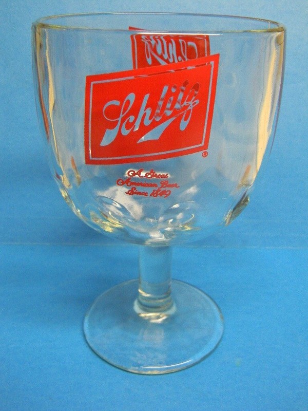 VINTAGE JOSEPH SCHLITZ GREAT AMERICAN BEER GOBLET GLASS MILWAUKEE WISCONSIN