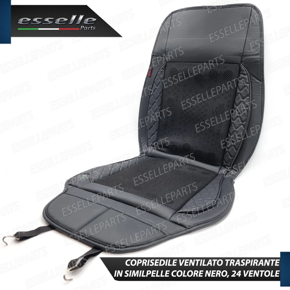COPRI SEDILE VENTILATO 24 VENTOLE TRASPIRANTE FORD C-MAX 2 CON BORDO SIMILPELLE - Immagine 4 di 4
