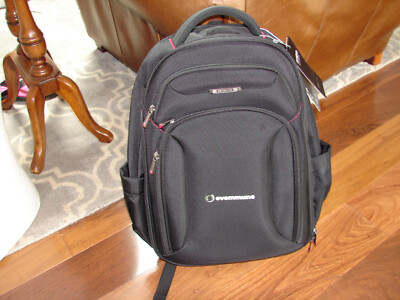New Samsonite Xenon Checkpoint Friendly Backpack Daypack Evommune Logo  Black