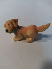 Vintage Barbie Yellow Labrador Retriever Puppy Blue Collar Pet Figure..4in..Long