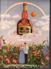 Vintage advertising print alcohol ad Grand Marnier Paradise Found Couple 1985 ad