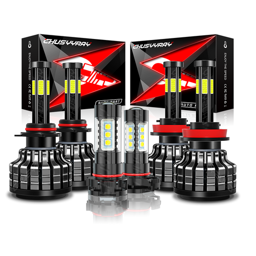 For Subaru XV Crosstrek 2013-2014 Combo -6x LED Headlight High Low Fog
