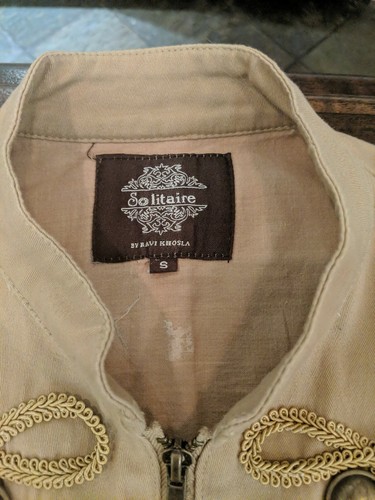 ANTHROPOLOGIE WOMAN'S STEAMPUNK MILITARY STYLE JACKET~SOLITAIRE RAVI KHOSLA Sz S - Picture 12 of 15