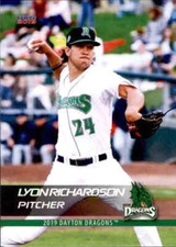 2019 Dayton Dragons Choice 23 Lyon Richardson Jensen Beach Florida Baseball Card
