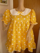 ADULT BABY SHORT SISSY COTTON PLAY DRESS &  