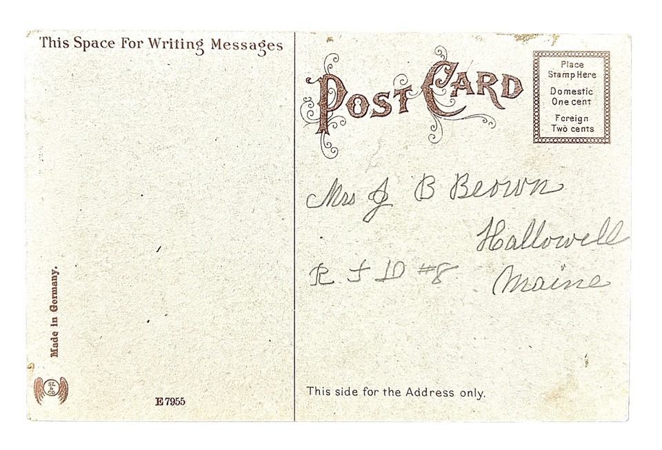 Postcard Augusta Maine Post Office • Horse and Carriage eBay