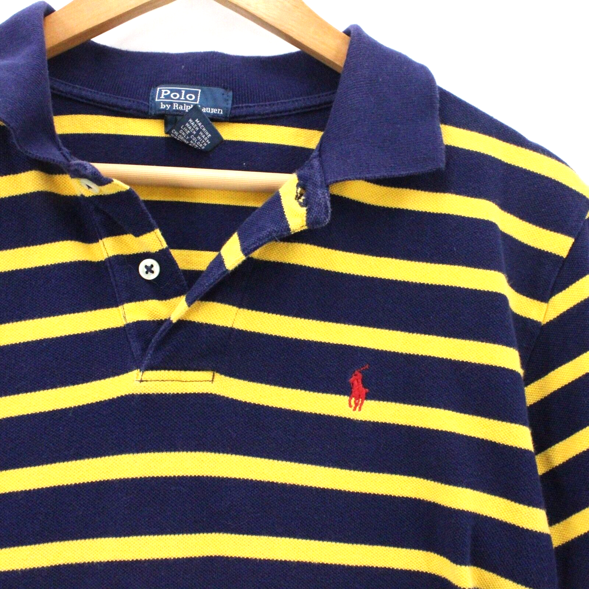 philme polo  navy×yellow size4 Polo By Ralph Lauren Polo Shirt Mens Navy Blue & Yellow