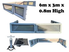 Inflatable Dog Fence Air Wind Break 6mtr x 3mtr x 0.8m caravan motorhome RV