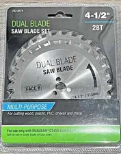 DUALSAW CS450 Dual Circular Saw 2 Blade Set 4-1/2" 28T Multi-Purpose Metal, Wood