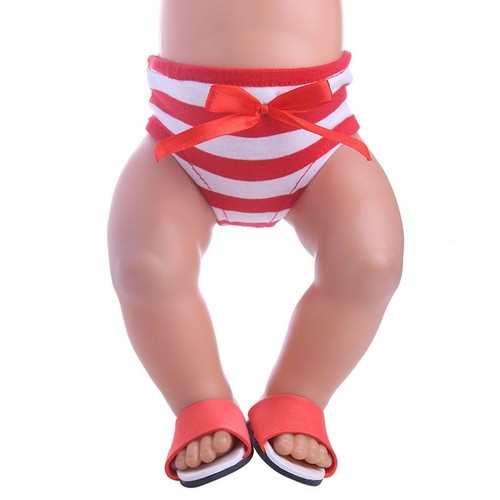 18 Zoll American Doll Girl Puppenkleidung Unterwäsche gestreifter Stil Höschen Schleife - Bild 2 von 34