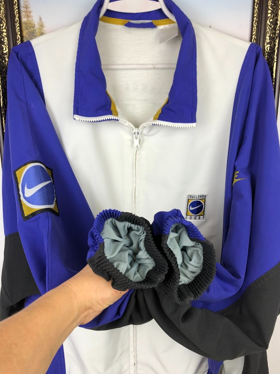 Vintage 90's Nike Challenge Court Andre Agassi Jacket Track Top