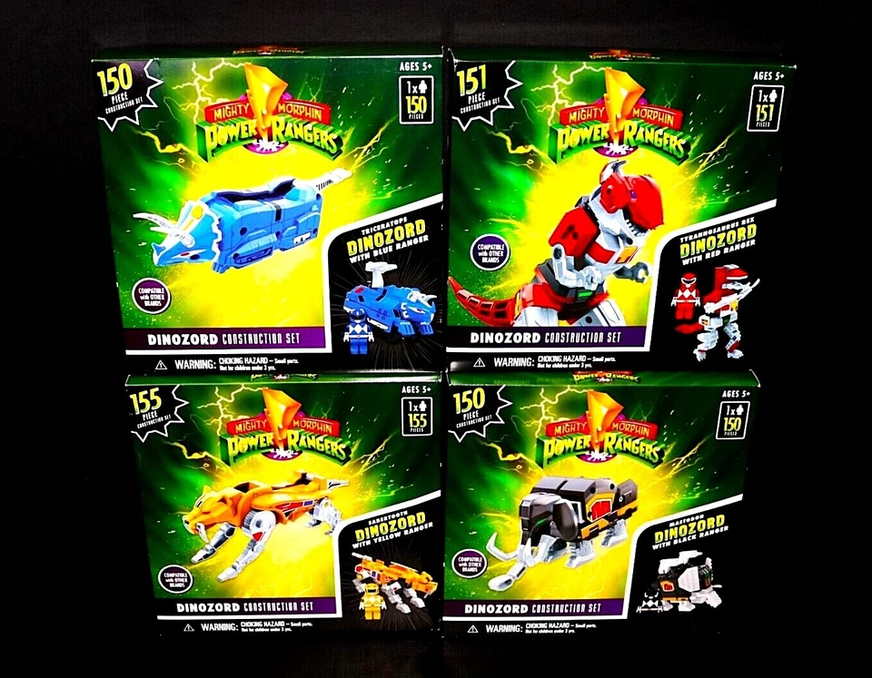 Mighty Morphin Power Rangers:35 + Funko 苏打水、无花果、恐龙、Plush & Build 套装 — 第 4/4 张图片