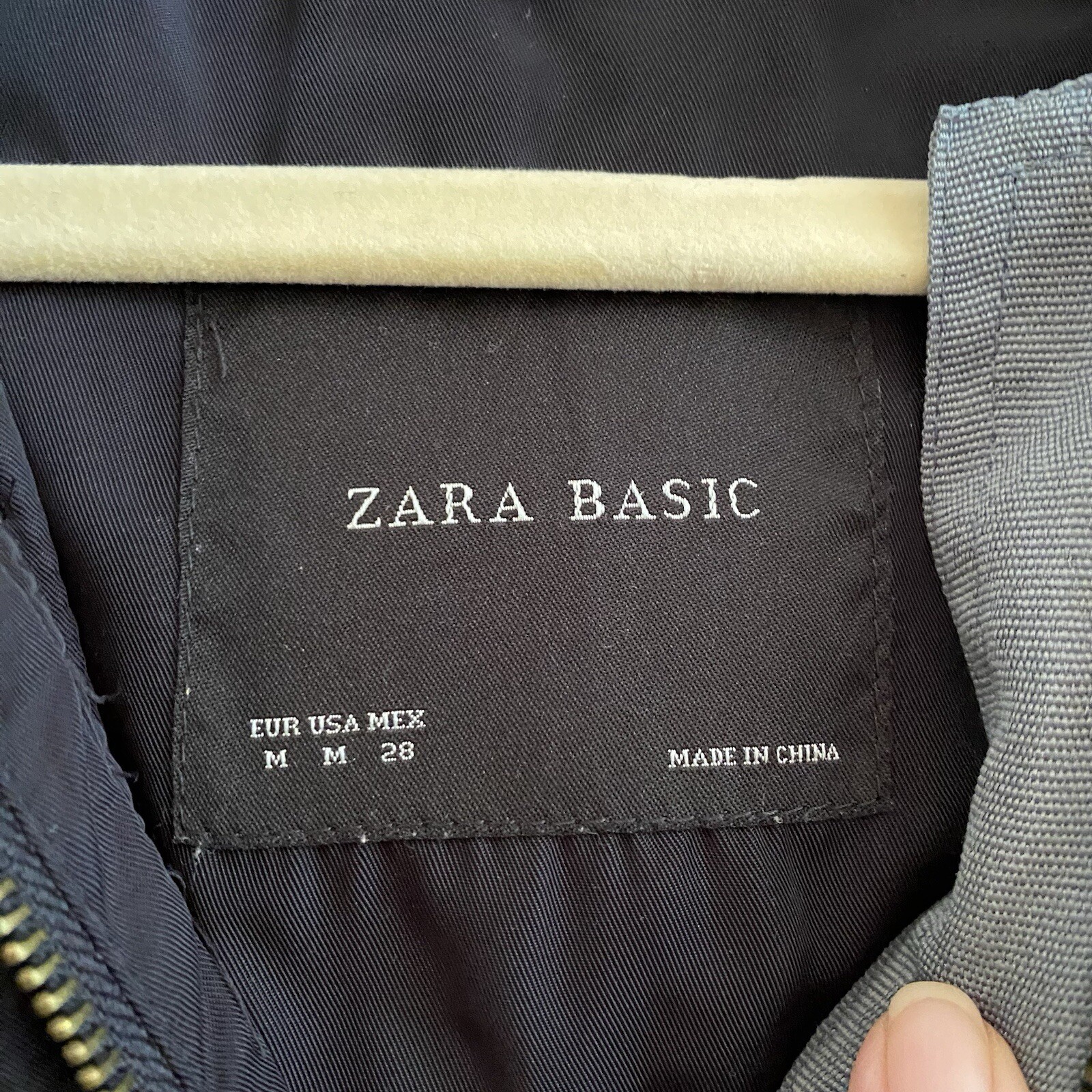 Zara Basic Black Zip Hooded Pockets Cinched Waist… - image 6