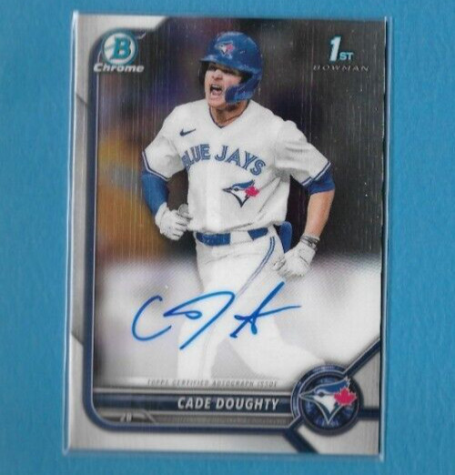 2022 Bowman Draft Chrome Draft Pick Cade Doughty AUTO Rookie, Blue Jays #CDA-CDY