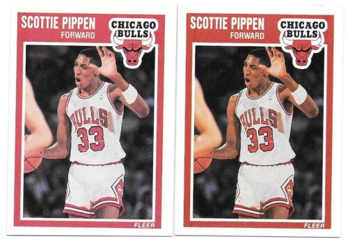 SCOTTIE PIPPEN PAIR 1989-90 FLEER 23 CHICAGO BULLS HOF THE LAST DANCE
