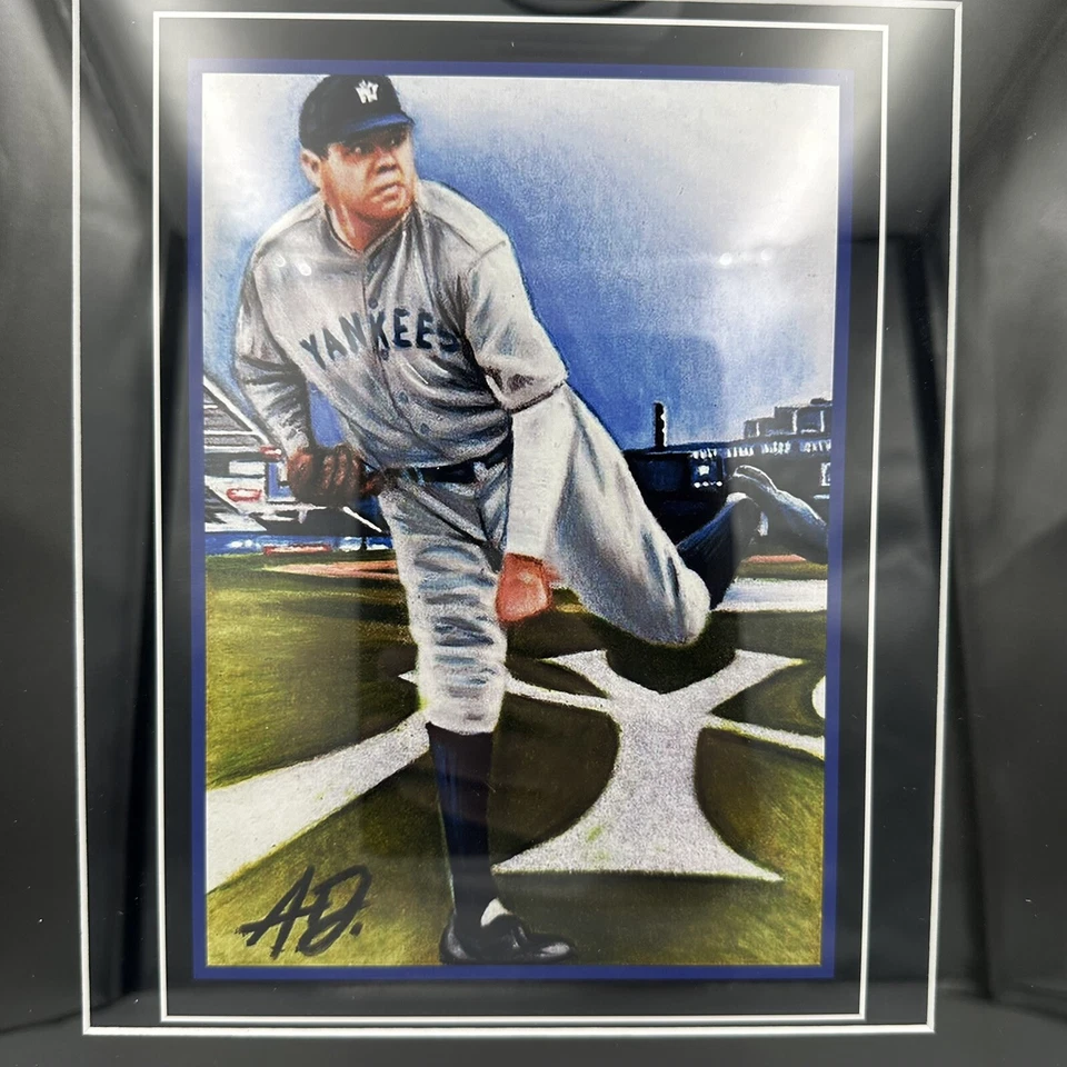 Babe Ruth Yankees GOAT Framed Art Print Limited 10/50 By Anthony Douglas - Image 2 of 4